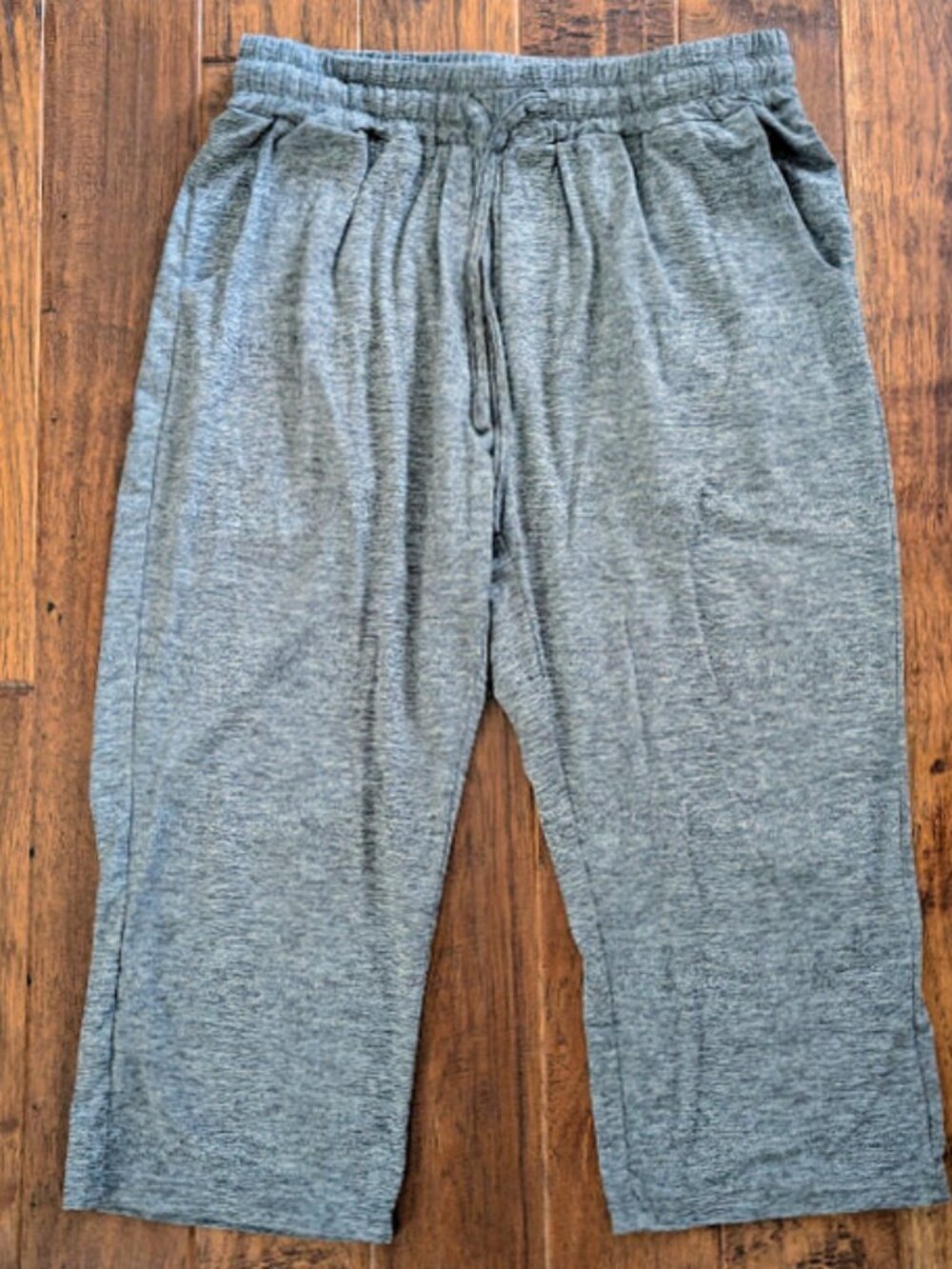 UEU Womens Heather Gray Lounge Pants with Pockets Drawstring Waist Size Medium